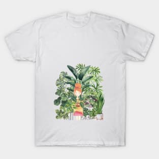 Plants Lady Illustration T-Shirt